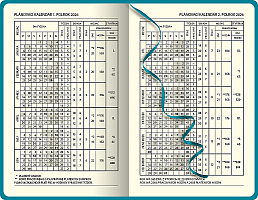 Mini diár A6 FLORENCIA belasý s gumkou 2026 2
