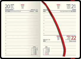 Denný diár A5 ELASTIC red 2026 1