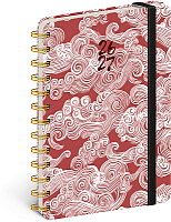NOTIQUE Špirálový 18-mesačný diár Petito – Mraky 2026/2027, 13 x 18 cm