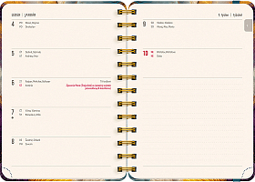 NOTIQUE Špirálový 18-mesačný diár Petito – Farebný achát 2026/2027, 13 x 18 cm 1