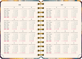 NOTIQUE Špirálový 18-mesačný diár Petito – Farebný achát 2026/2027, 13 x 18 cm 2
