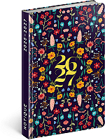 NOTIQUE 18-mesačný diár Petito – Flóra 2026/2027, 11 x 16 cm