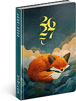 NOTIQUE 18-mesačný diár Petito – Spiaca líška 2026/2027, 11 x 16 cm