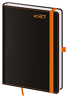 Denný diár A5 Black Orange s pútkom