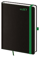 Týždenný diár A5 Black Green s pútkom
