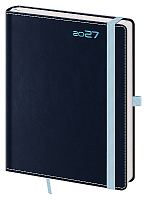 Týždenný diár B6 Double Blue s pútkom