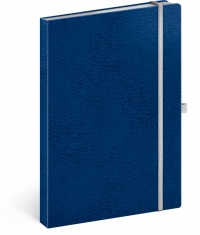 Notes Vivella Classic modrý/biely, linajkovaný, 15 × 21 cm