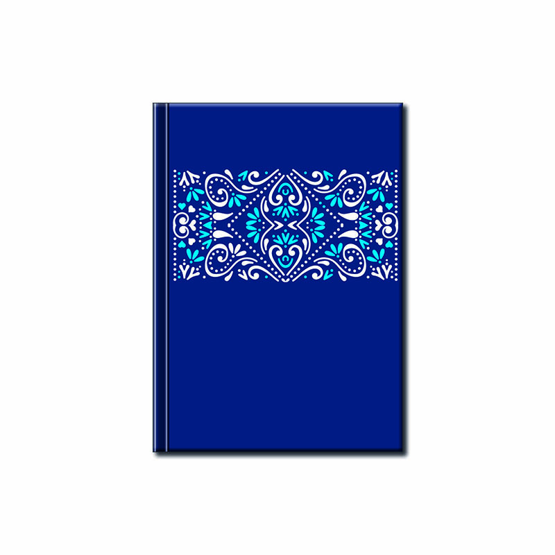 Notes Mini – Folk Ornament Modrý