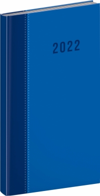 Vreckový diár Cambio Classic 2022, modrý, 9 × 15,5 cm