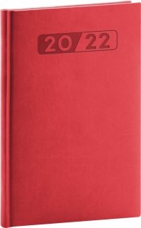 Týždenný diár Aprint 2022, červený, 15 × 21 cm