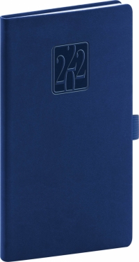 Vreckový diár Vivella Classic 2022, modrý, 9 × 15,5 cm