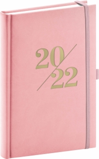 Denný diár Vivella Fun 2022, ružový, 15 × 21 cm