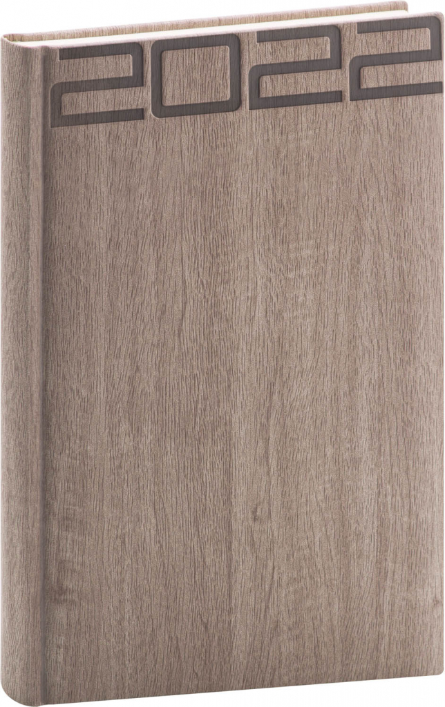 Denný diár Forest 2022, hnedý, 15 × 21 cm