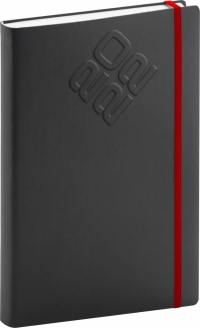 Denný diár Matra 2022, čierno–červený, 15 × 21 cm