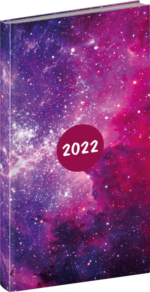 Vreckový diár Cambio Fun 2022, Galaxy, 9 × 15,5 cm