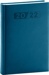 Denný diár Aprint 2022, petrolejovo modrý, 15 × 21 cm