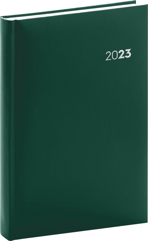 Denný diár Balacron 2023, zelený, 15 × 21 cm