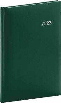 Týždenný diár Balacron 2023, zelený, 15 × 21 cm
