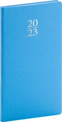 Vreckový diár Capys 2023, svetlomodrý, 9 × 15,5 cm