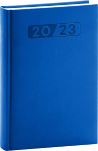 Denný diár Aprint 2023, modrý, 15 × 21 cm