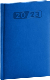 Týždenný diár Aprint 2023, modrý, 15 × 21 cm