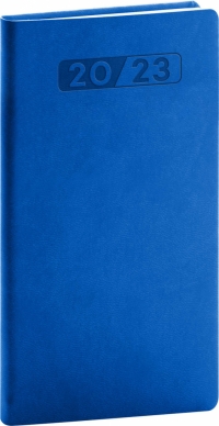 Vreckový diár Aprint 2023, modrý, 9 × 15,5 cm