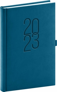 Denný diár Vivella Classic 2023, petrolejový, 15 × 21 cm