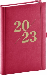 Denný diár Vivella Fun 2023, ružový, 15 × 21 cm