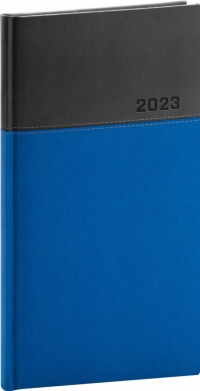 Vreckový diár Dado 2023, modro–čierny, 9 × 15,5 cm