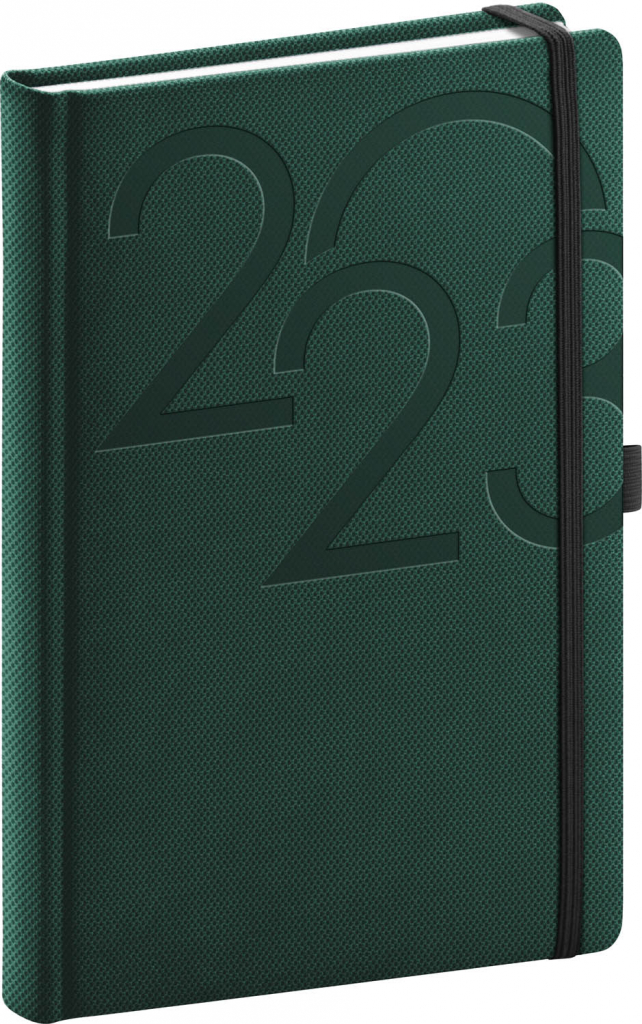 Denný diár Ajax 2023, zelený, 15 × 21 cm