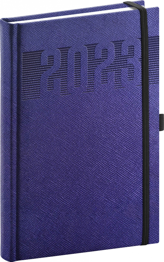 Denný diár Silhouette 2023, modrý, 15 × 21 cm