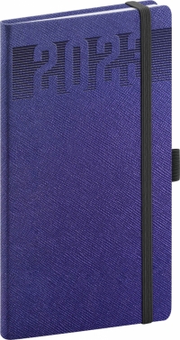 Vreckový diár Silhouette 2023, modrý, 9 × 15,5 cm