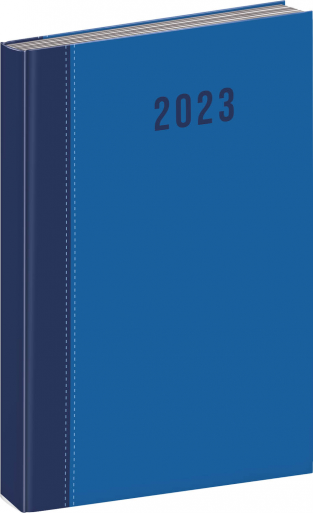 Denný diár Cambio 2023, modrý, 15 × 21 cm