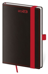 Vreckový diár Black Red s pútkom