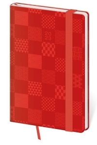 Vreckový diár Vario Patchwork s gumičkou