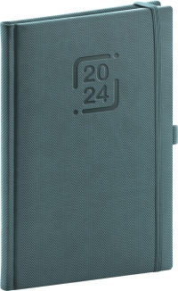 Týždenný diár Catanella 2024, modrošedý, 15 × 21 cm